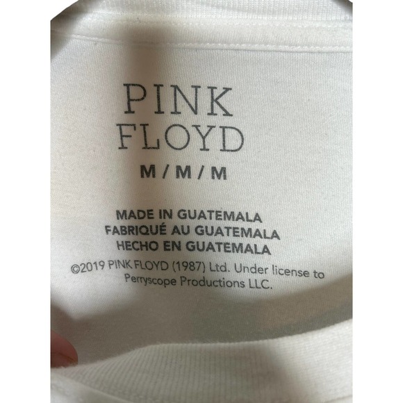 American Eagle Womens White Pink Floyd Dark Side Of the Moon Cropped Shirt Sz M - Picture 5 of 6